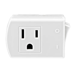 WHITE GROUNDED PLUG IN SWITCH