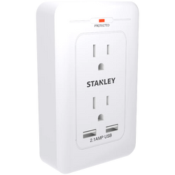 2-OUTLET SURGE ADAPTER 270-JOULES WITH USB..UPC 6 86140 33205 0