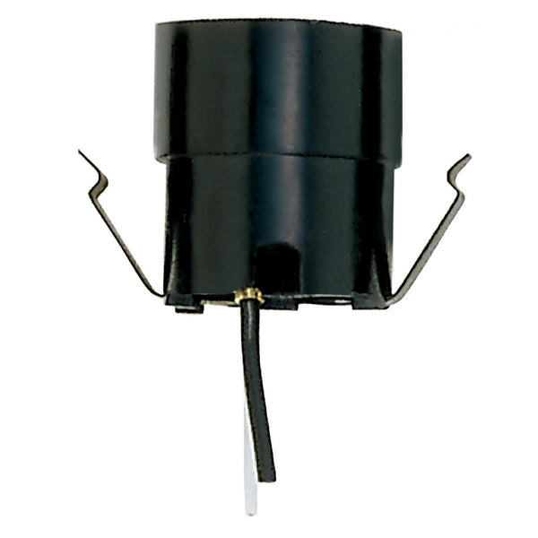 SNAP IN CARNIVAL SOCKET W 8" AWM LEADS Snap-In Socket For 3 1/4"- 4" Holders 8" AWM Leads 1-1/2" Height 1-1/4" Diameter 660W 250V