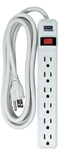 POWER STRIP 15FT CORD, STANLEY 6 OUTLET, BEIGE