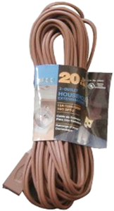 12FT, 16/2 HOUSEHOLD EXTENSION CORD BROWN