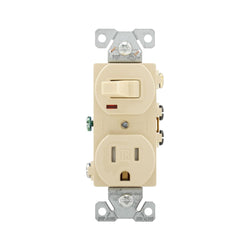 TAMPER RESISTANT COMBO SWITCH..& RECEPTACLE IVORY