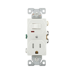 TAMPER RESISTANT COMBO SWITCH..& RECEPTACLE WHITE