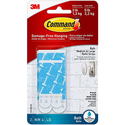 COMMAND WATER-RESISTANT REFILL STRIPS- ASSORTED 6PK (2 MED, 4 LARGE)