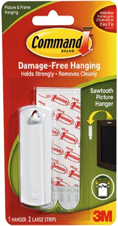 COMMAND WHITE SAWTOOTH PICTURE HANGERS 1PK