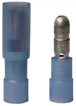 PAIR (M/F) GB TERMINAL DISCONNECT, BULLET DISCONNECT, 16-14 AWG, .156" PLUG, BLUE
