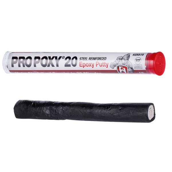 HB-25-515 Hercules® 4oz. ProPoxy®20 Epoxy Putty. Makes steel reinforced repairs in just 20 minutes.Seals, mends, bonds and repairs almost anything, even underwater. 12 per Display Pack