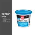 HB-31177 Oatey® 9oz. Stain-Free Plumber's Putty. Non-staining formula. Safe for ANY surface, including: Granite, Marble, Quartz, Sandstone, Corian®, Plastic or any natural, porous surface.