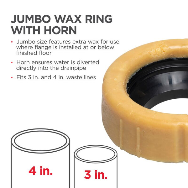 HB-90241 Hercules® 3" or 4" Johni-Rings - Jumbo Size With Plastic Horn