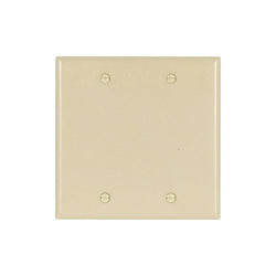 2GANG, 2BLANK, IVORY PLASTIC WALLPLATE