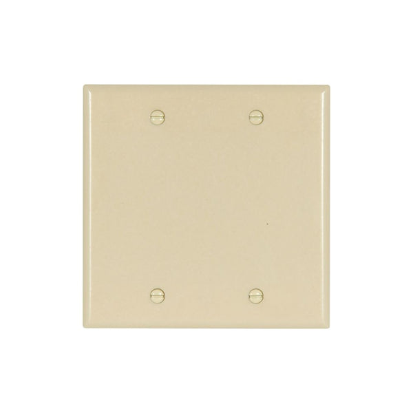 2GANG, 2BLANK, IVORY PLASTIC WALLPLATE