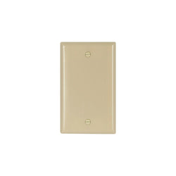 1GANG, 1BLANK, IVORY PLASTIC WALLPLATE