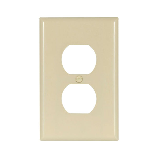 1GANG, 1DUPLEX, MIDI DECORA IVORY PLASTIC WALLPLATE