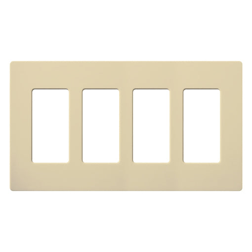 4GANG SCREWLESS 4DECORA WALLPLATE IVORY