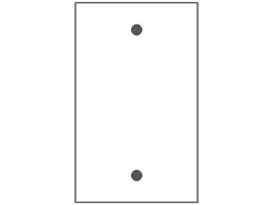 1GANG 1BLANK IVORY METAL WALLPLATE