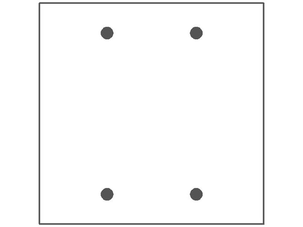 2GANG 2BLANK WHITE METAL WALLPLATE