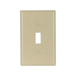 1GANG, 1TOGGLE, MIDI IVORY PLASTIC WALLPLATE