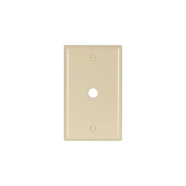 1GANG, 1PHONE, 1COAXILE IVORY PLASTIC WALLPLATE