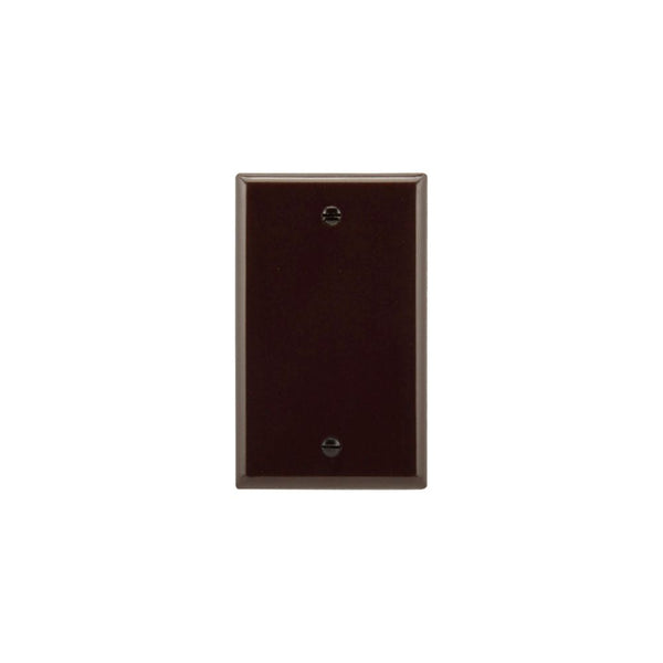 1GANG, 1BLANK, BROWN PLASTIC WALLPLATE