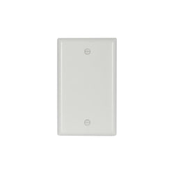 1GANG, 1BLANK, WHITE PLASTIC WALLPLATE