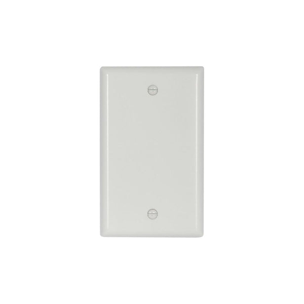 1GANG, 1BLANK, WHITE PLASTIC WALLPLATE