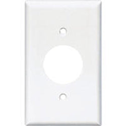 1GANG, 1SINGLE, WHITE PLASTIC WALLPLATE