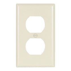 1GANG, 1DUPLEX, REC ALMOND PLASTIC WALLPLATE