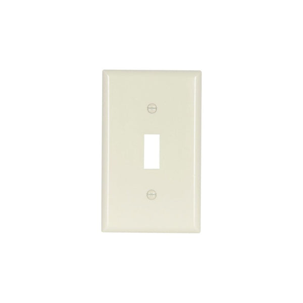 1GANG, 1TOGGLE, ALMOND PLASTIC WALLPLATE