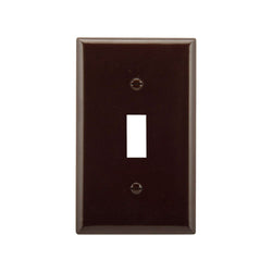 1GANG, 1TOGGLE, BROWN PLASTIC WALLPLATE