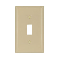 1GANG, 1TOGGLE, IVORY PLASTIC WALLPLATE