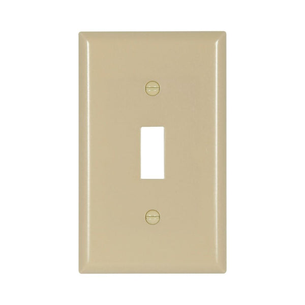 1GANG, 1TOGGLE, IVORY PLASTIC WALLPLATE