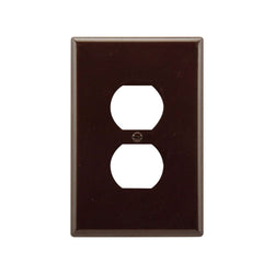 1GANG, 1DUPLEX, BROWN PLASTIC OVERSIZE THERMOSET WALLPLATE