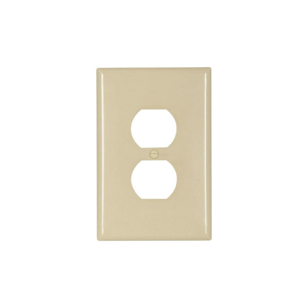 1GANG, 1DUPLEX, IVORY PLASTIC OVERSIZE THERMOSET WALLPLATE