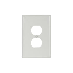 1GANG, 1DUPLEX, WHITE PLASTIC OVERSIZE THERMOSET WALLPLATE