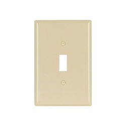 1GANG, 1TOGGLE, IVORY PLASTIC OVERSIZE THERMOSET WALLPLATE