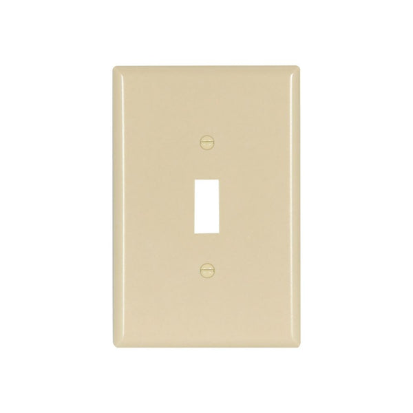 1GANG, 1TOGGLE, IVORY PLASTIC OVERSIZE THERMOSET WALLPLATE