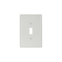 1GANG, 1TOGGLE, WHITE PLASTIC OVERSIZE THERMOSET WALLPLATE