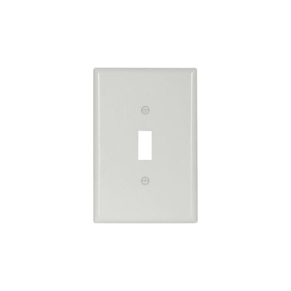 1GANG, 1TOGGLE, WHITE PLASTIC OVERSIZE THERMOSET WALLPLATE