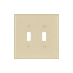 2GANG, 1TOGGLE, IVORY PLASTIC OVERSIZE THERMOSET WALLPLATE