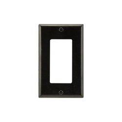 1GANG, 1DECORA, BLACK PLASTIC WALLPLATE