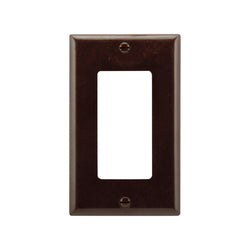 1GANG, 1DECORA, BROWN PLASTIC WALLPLATE