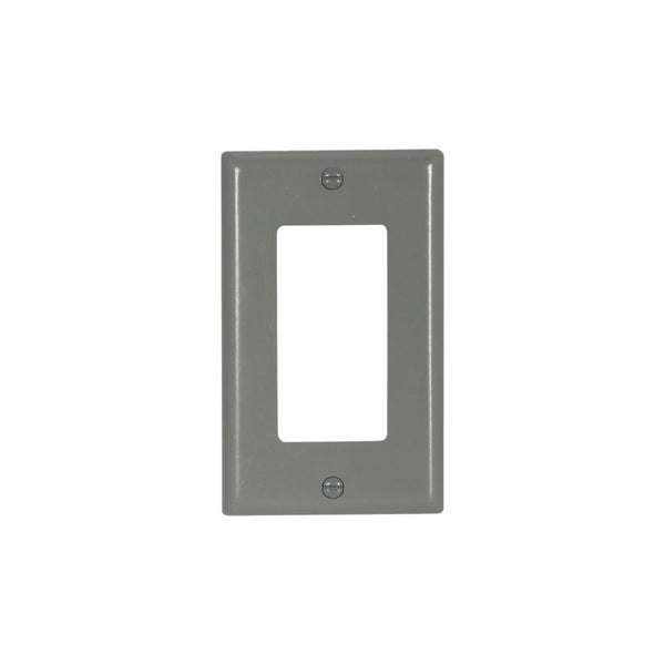 1GANG, 1DECORA, GREY PLASTIC WALLPLATE