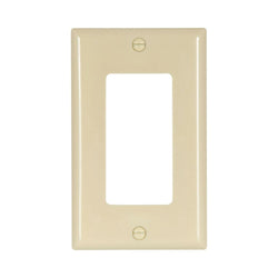 1GANG, 1DECORA, IVORY PLASTIC WALLPLATE