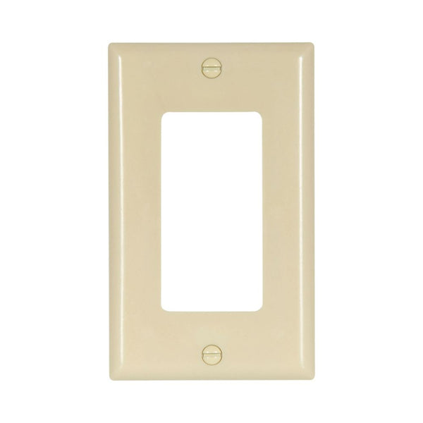 1GANG, 1DECORA, IVORY PLASTIC WALLPLATE