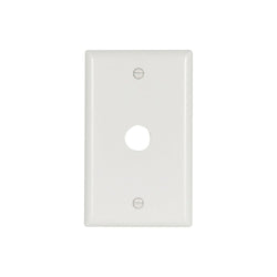 1GANG, 1BELL HOLE, WHITE PLASTIC WALLPLATE