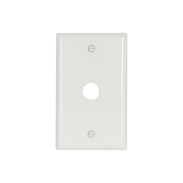 1GANG, 1BELL HOLE, WHITE PLASTIC WALLPLATE