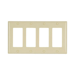 4GANG, 4DECORA, IVORY PLASTIC WALLPLATE