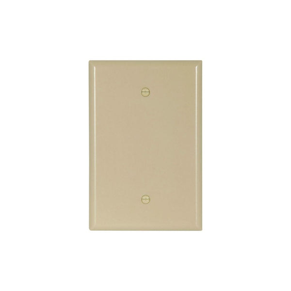 1GANG, 1BLANK, IVORY PLASTIC OVERSIZE WALLPLATE