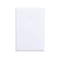 1GANG, 1BLANK, WHITE PLASTIC OVERSIZE WALLPLATE