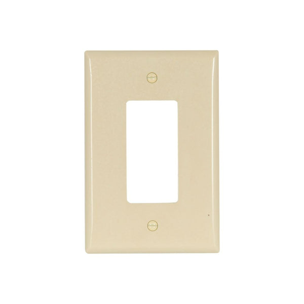 1GANG, 1DECORA, IVORY PLASTIC OVERSIZE WALLPLATE